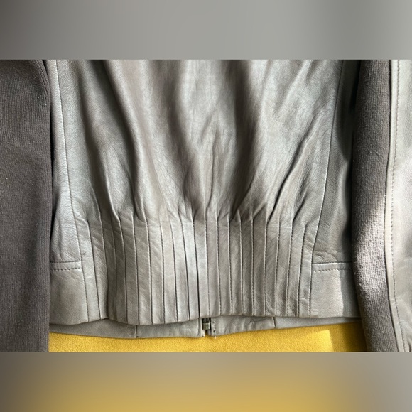 Trouvé Gray/Taupe Leather Jacket - Picture 10 of 16